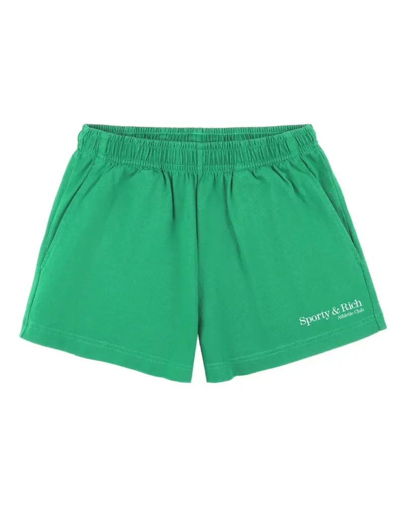 SPORTY & RICH Shorts mit elastischem Bund - Grün Grün
