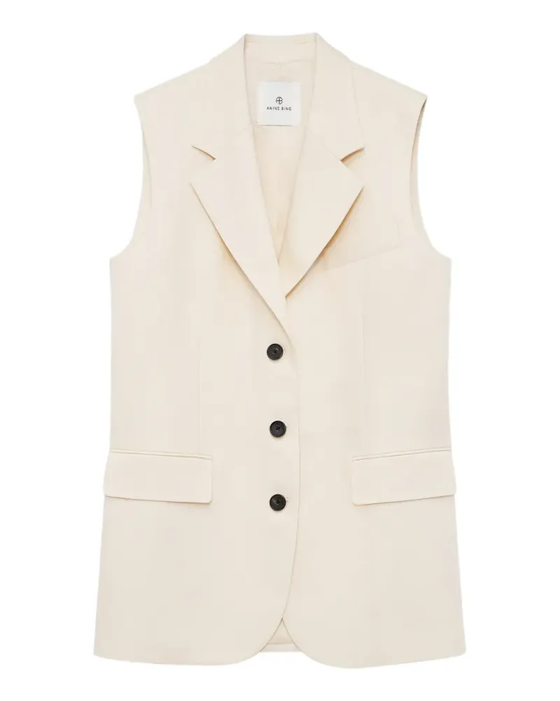 Anine Bing Sara notched-lapels vest - Nude Nude