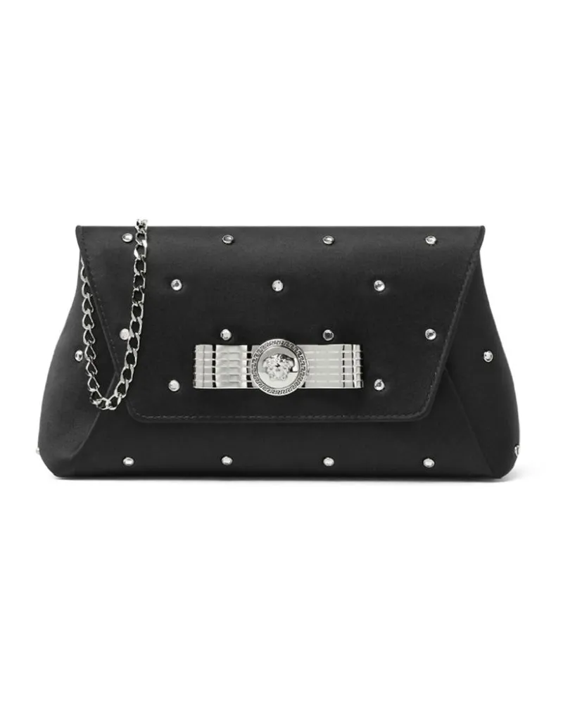 Versace Cielo Stellato Gianni Ribbon Clutch - Schwarz Schwarz