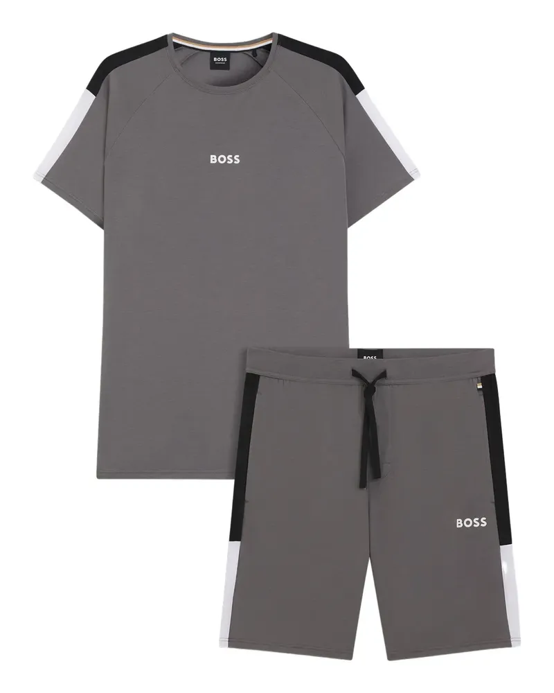 HUGO BOSS Zweiteiliges Set in Colour-Block-Optik - Grau Grau