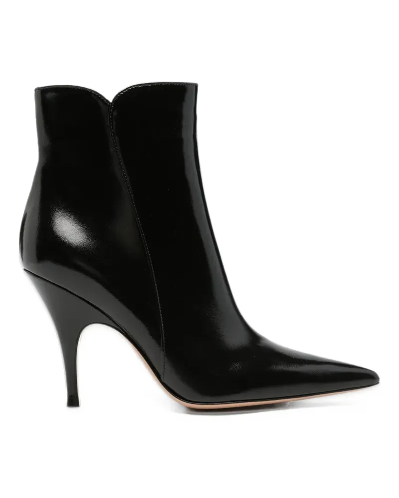 Gianvito Rossi pointed-toe stiletto-heel ankle boots - Schwarz Schwarz