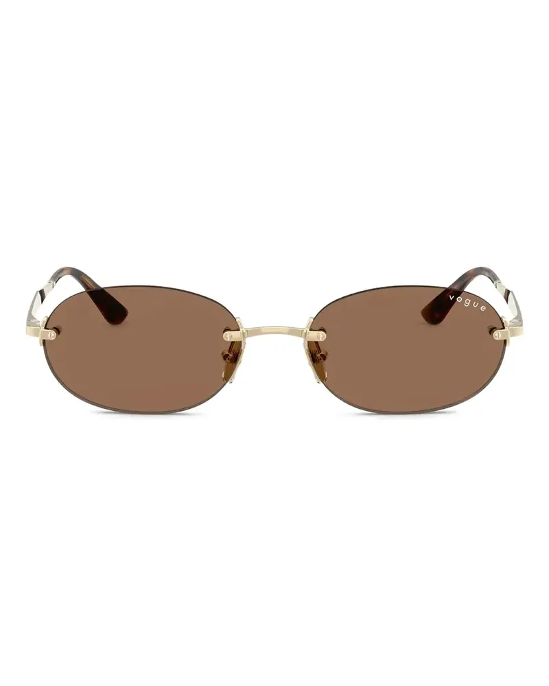 Vogue Sonnenbrille mit ovalem Gestell - Gold Gold