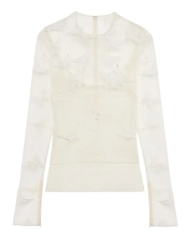 Blumarine Bestickte Bluse - Weiß Weiß