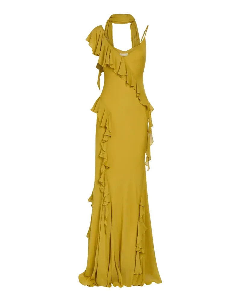 De La Vali ruffled maxi dress - Gelb Gelb