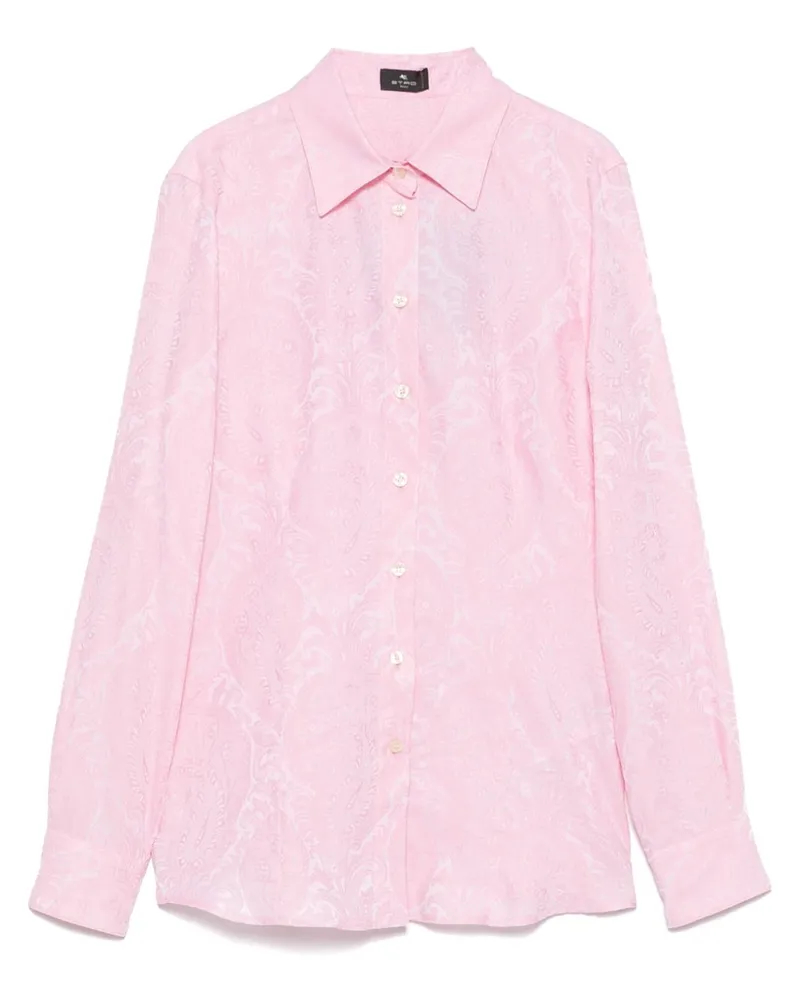 Etro Jacquard-Hemd mit Paisleymuster - Rosa Rosa