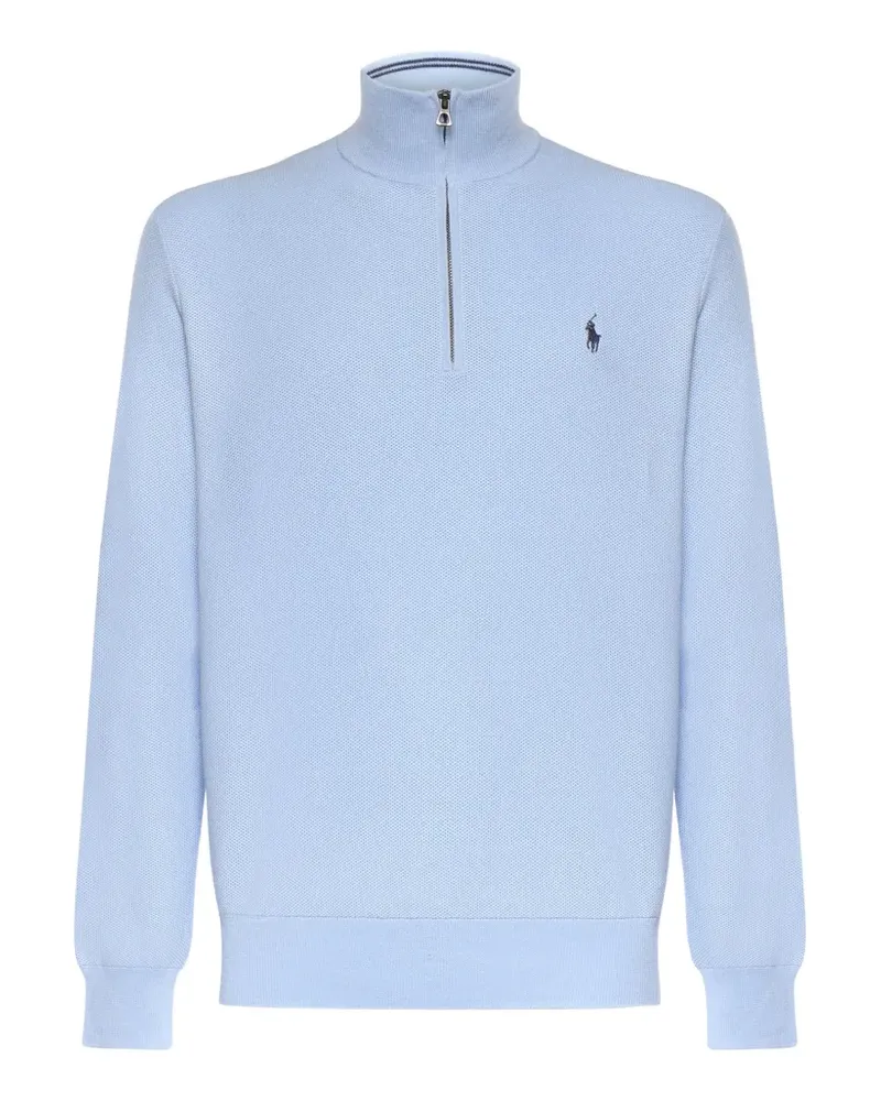 Ralph Lauren zip-closure polo top - Blau Blau