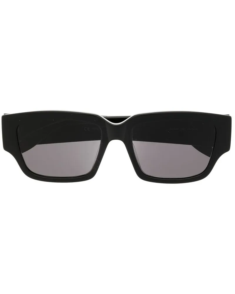 Alexander McQueen Eckige Sonnenbrille mit Graffiti-Print - Black-black-grey Black-black-grey