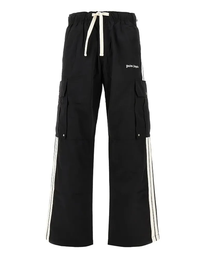 Palm Angels Cargo-Jogginghose mit Seitenstreifen - Schwarz Schwarz