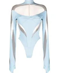 Thierry Mugler Body mit Sheer-Effekt Blau