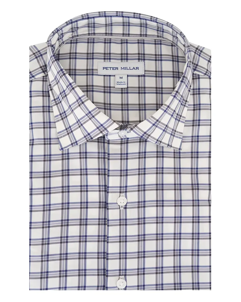 Peter Millar Kariertes Lenox Hemd - Weiß Weiß
