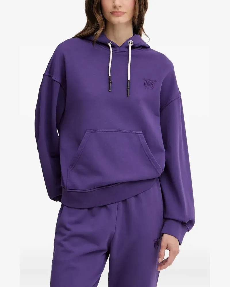 Pinko Hoodie mit Logo-Detail - Violett Violett