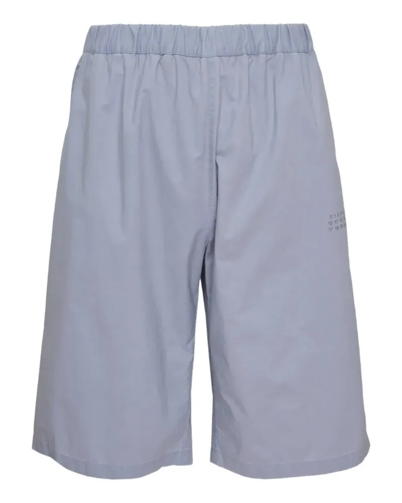 Maison Margiela elasticated-waistband logo-print shorts - Blau Blau