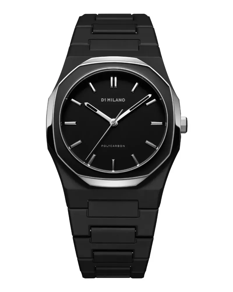 D1 Milano Polycarbon Armbanduhr 37mm - Schwarz Schwarz