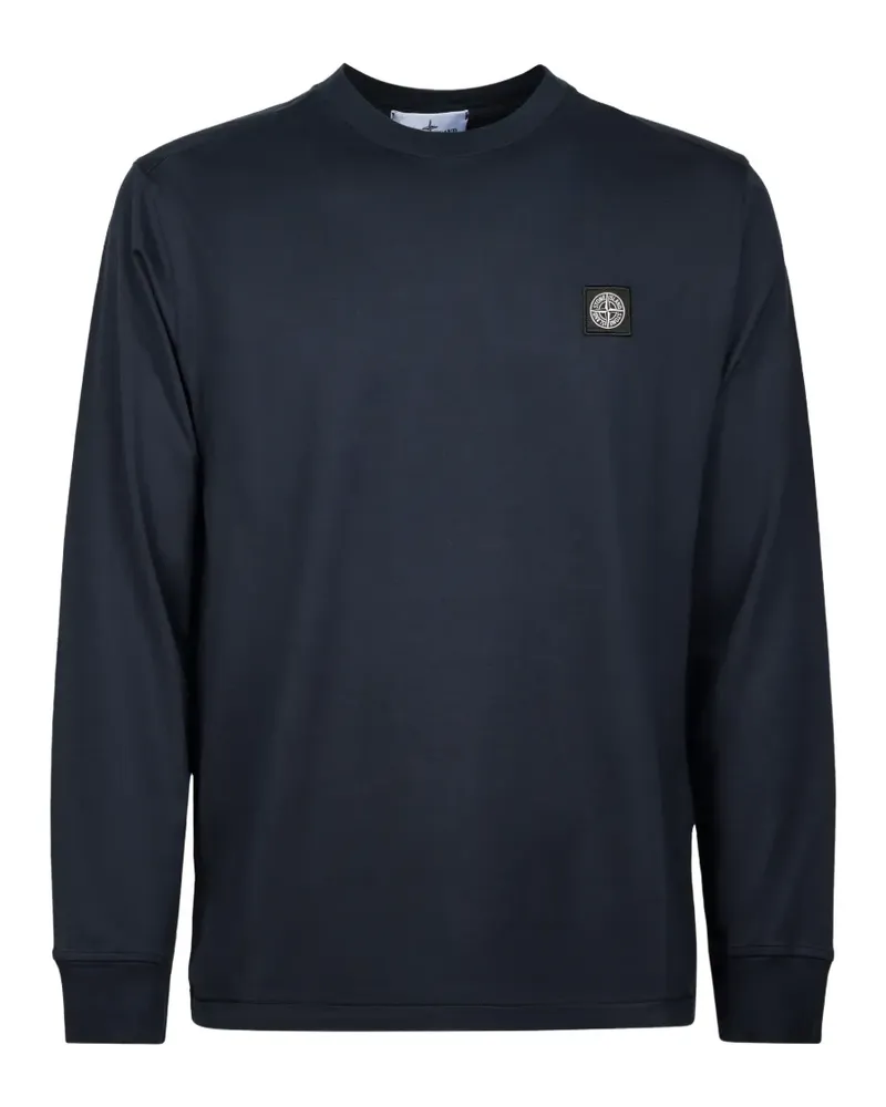 Stone Island Klassisches Langarmshirt - Blau Blau