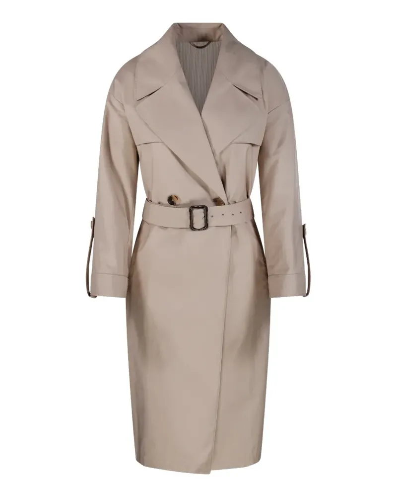 Max Mara belted double-breasted coat - Nude Nude