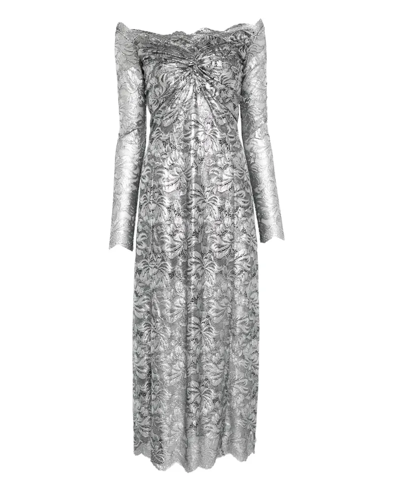 Paco Rabanne floral off-the-shoulder maxi dress - Silber Silber