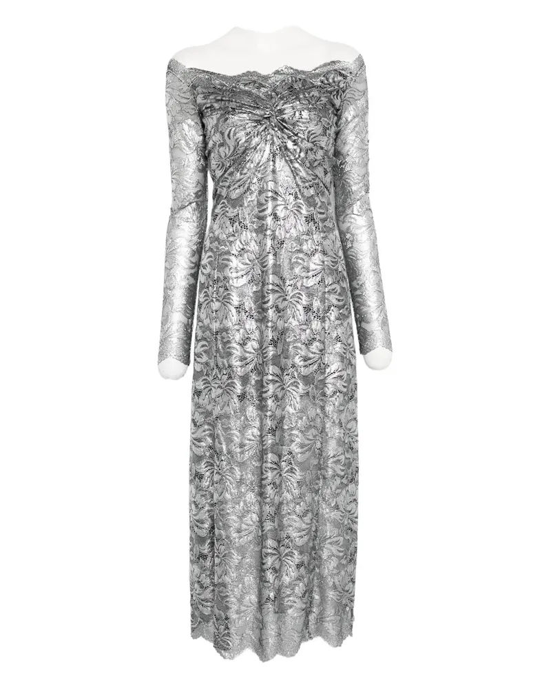 Paco Rabanne floral off-the-shoulder maxi dress - Silber Silber
