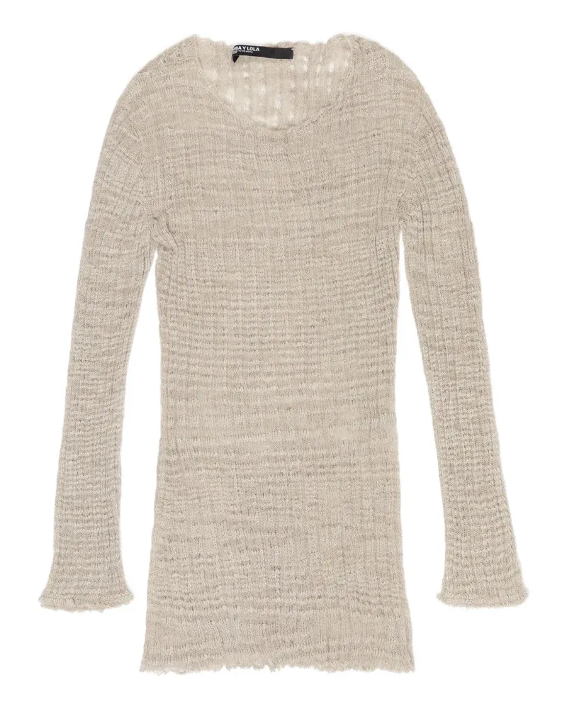 BIMBA Y LOLA Geripptes Minikleid - Nude Nude
