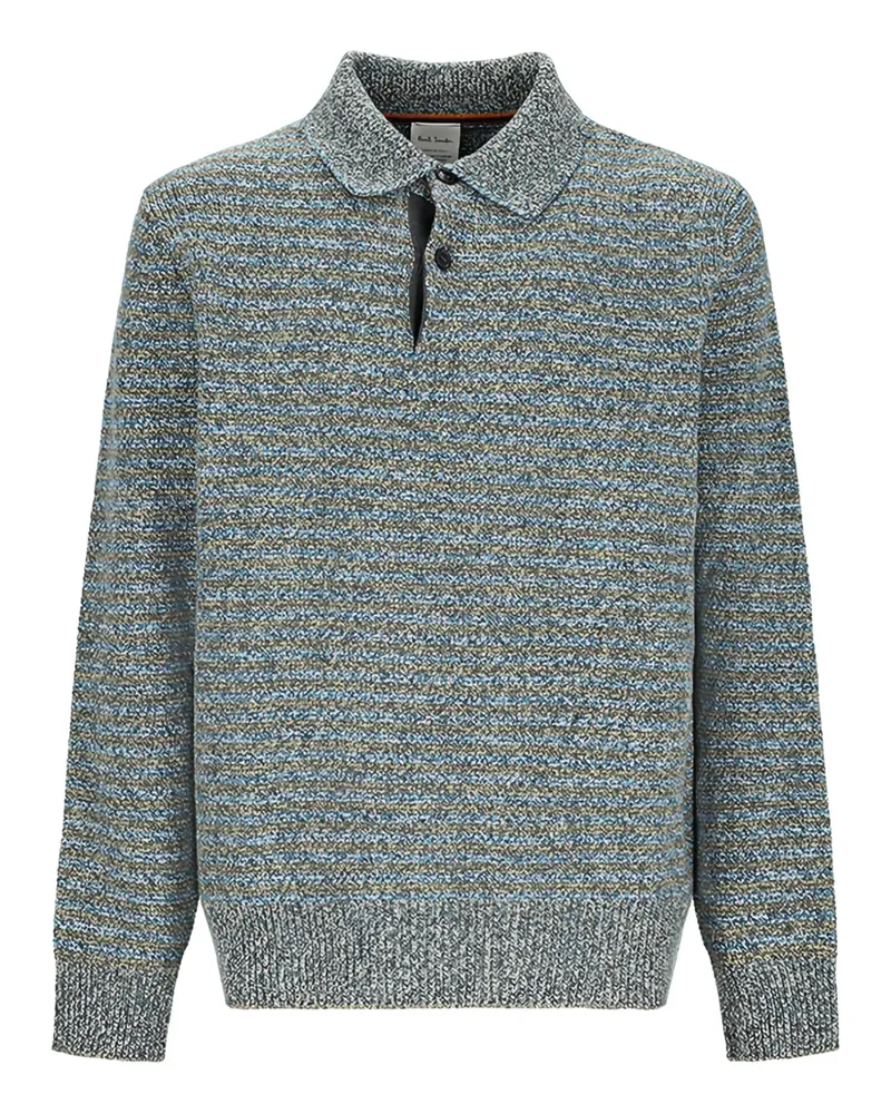 Paul Smith striped polo-neck sweater - Blau Blau