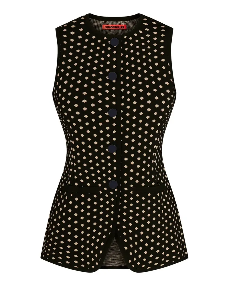 Simon Miller Del Mar polka-dot vest - Schwarz Schwarz