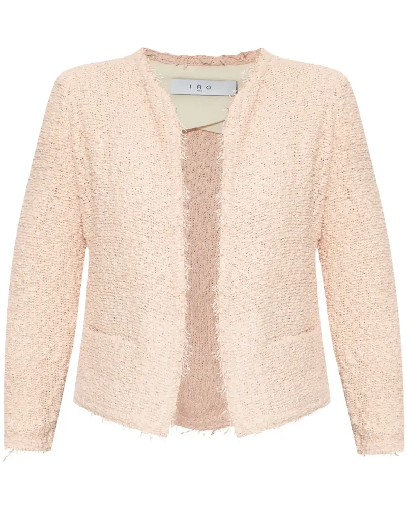 IRO Cropped-Jacke mit Rundhalsausschnitt - Rosa Rosa