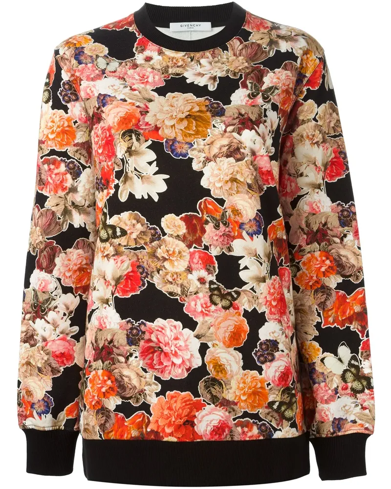 Givenchy Sweatshirt mit Blumen-Print - Schwarz Schwarz