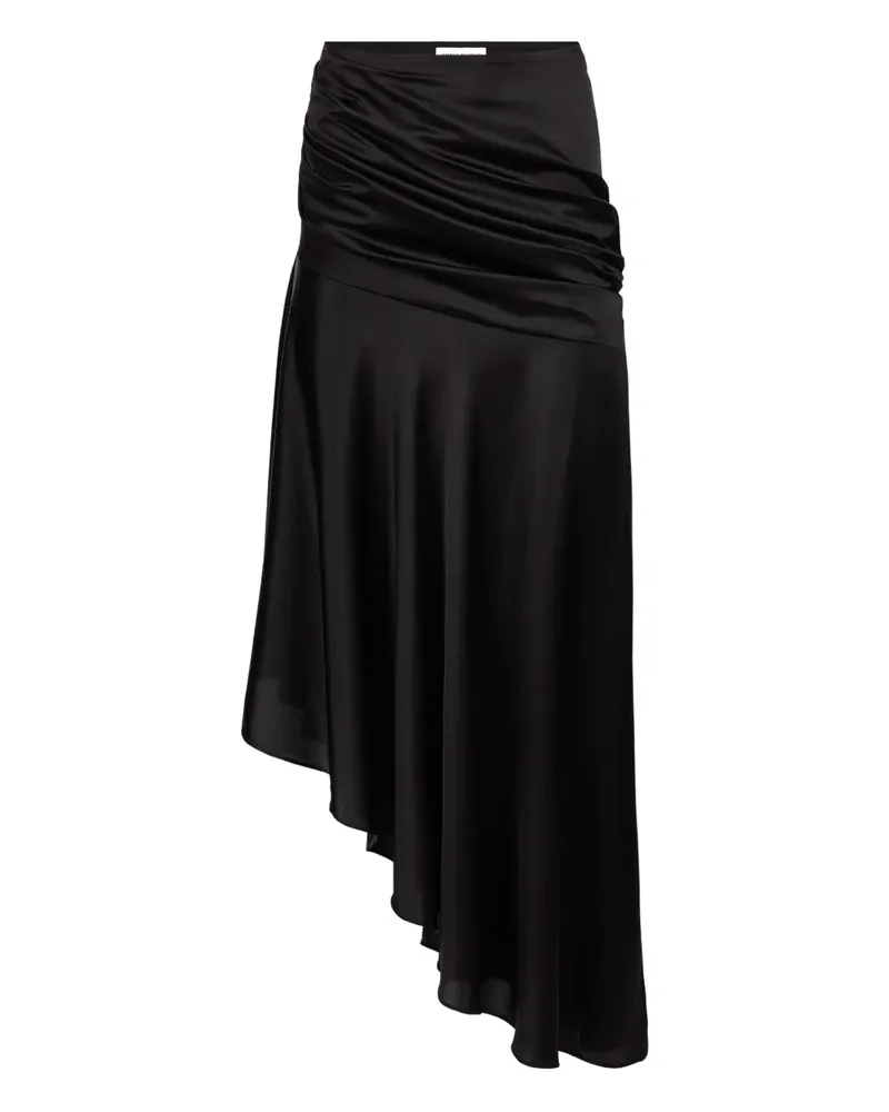 Nina Ricci Drapierter Satinrock - Schwarz Schwarz