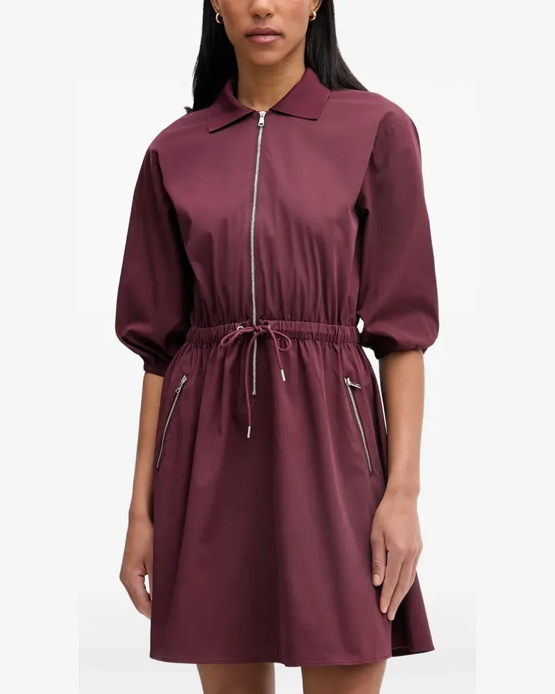 Marc O'Polo zip-up drawstring-waist mini dress - Rot Rot
