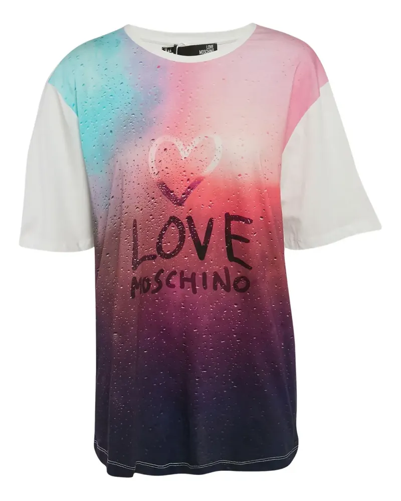 Moschino Pre-owned T-Shirt mit Herz-Print - Weiß Weiß
