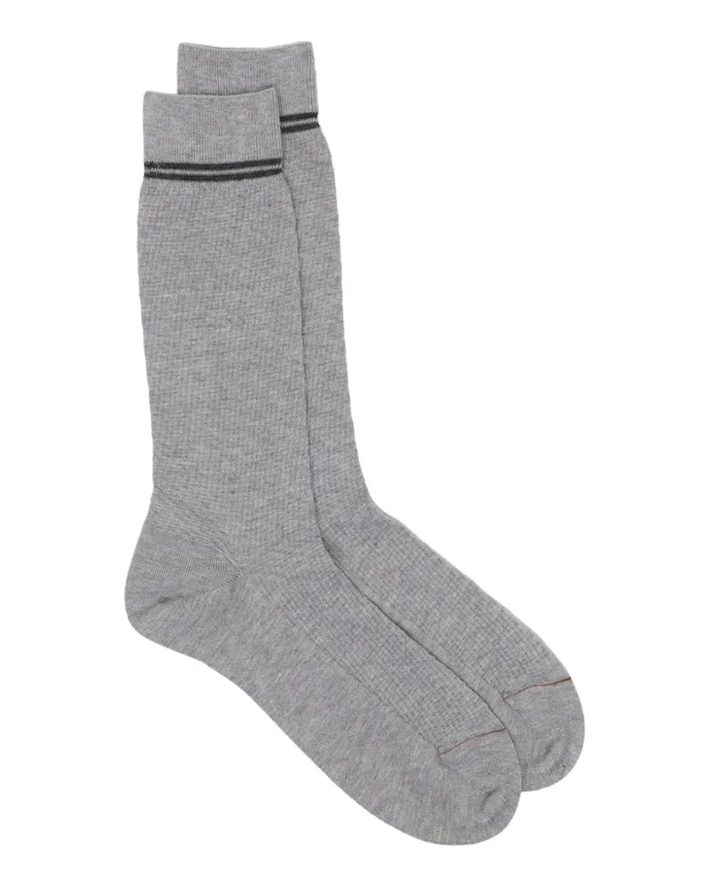 Ermenegildo Zegna textured mid-calf socks - Grau Grau