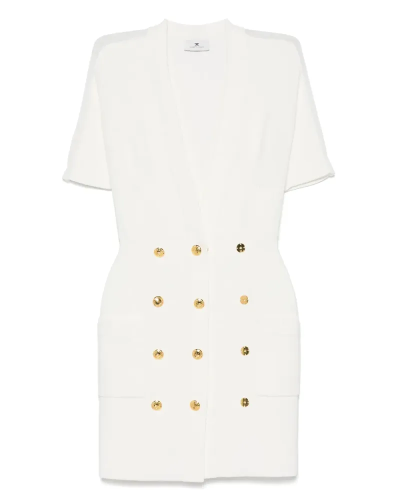 Elisabetta Franchi Gestricktes Minikleid - Weiß Weiß