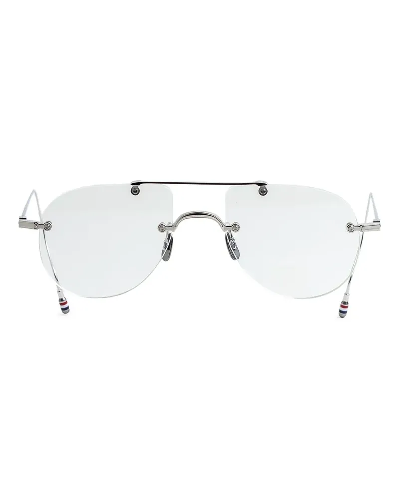 Thom Browne Brille mit rundem Gestell - Silber Silber