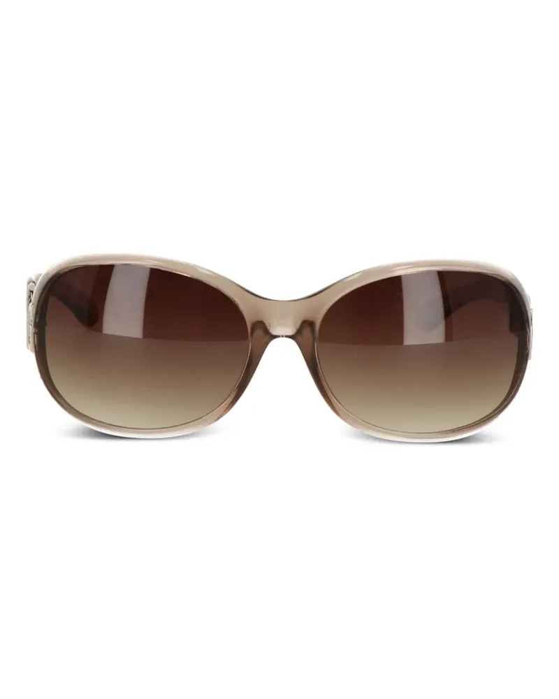 Guess Ovale Sonnenbrille mit Logo-Detail - Grau Grau