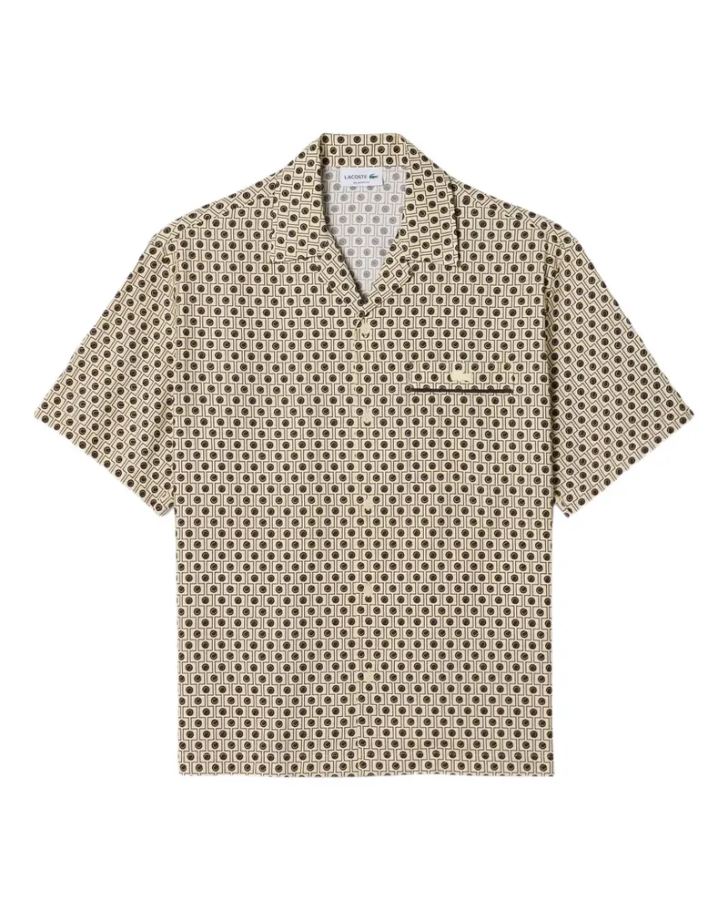Lacoste Gemustertes Hemd mit Tasche - Nude Nude