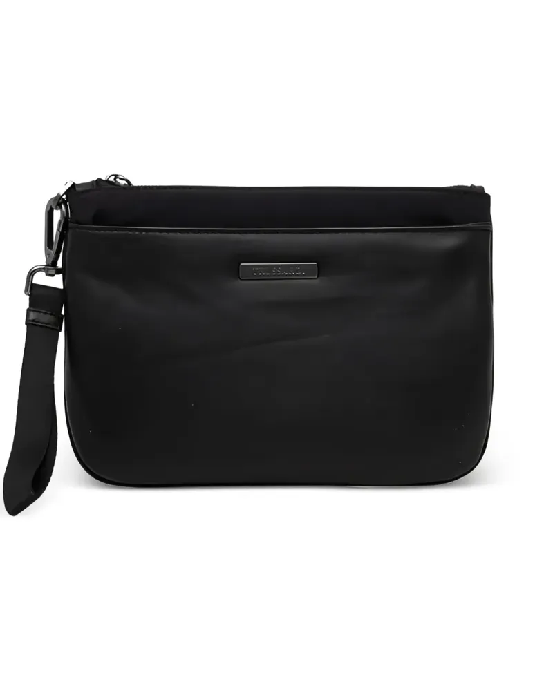 Trussardi wrist-strap clutch bag - Schwarz Schwarz