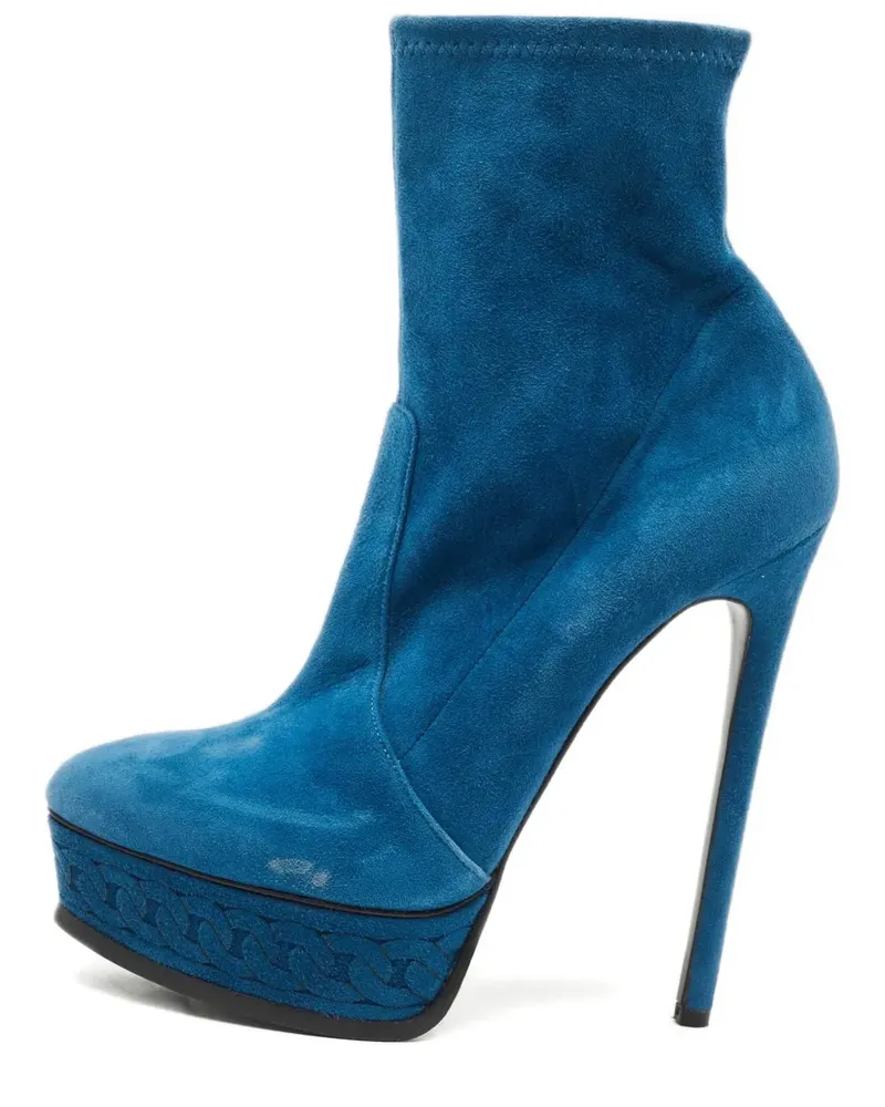 Casadei suede boots - Blau Blau