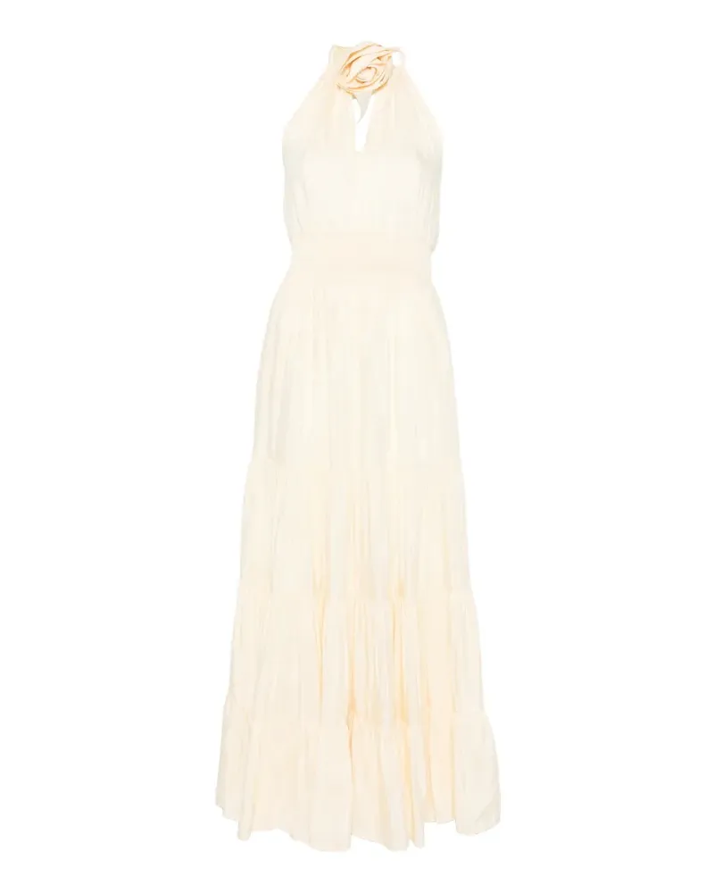 Sandro Gestuftes Maxikleid - Nude Nude