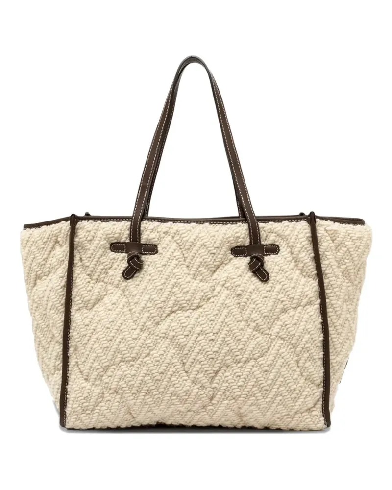 Gianni Chiarini Marcella Tote Bag mit Chevron-Steppung - Nude Nude