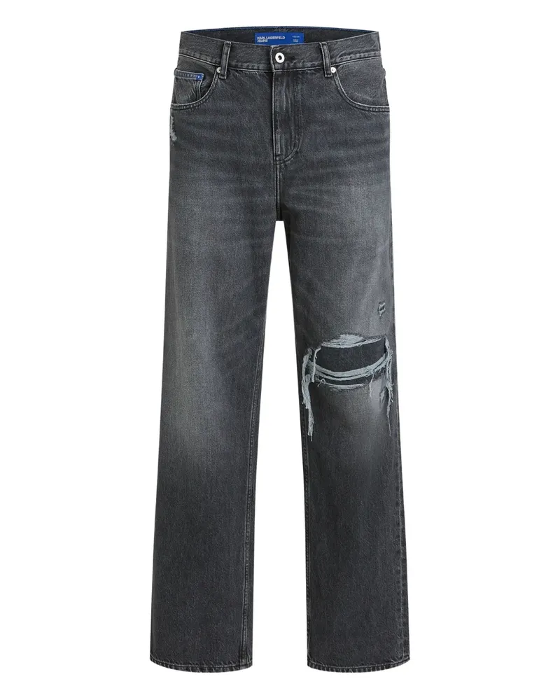 Karl Lagerfeld Jeans mit Logo-Patch - Grau Grau