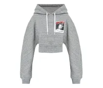 Hoodie mit grafischem Print - Grau