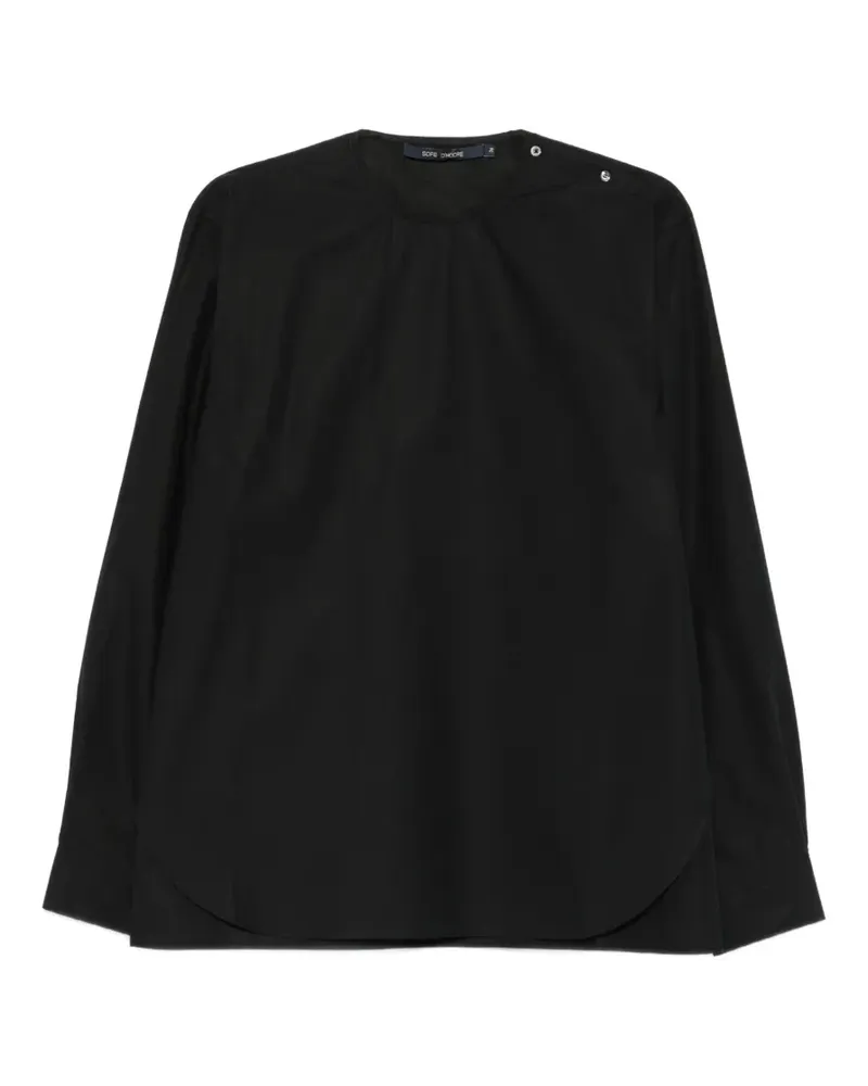 Sofie D'Hoore button-shoulder long-sleeve blouse - Schwarz Schwarz