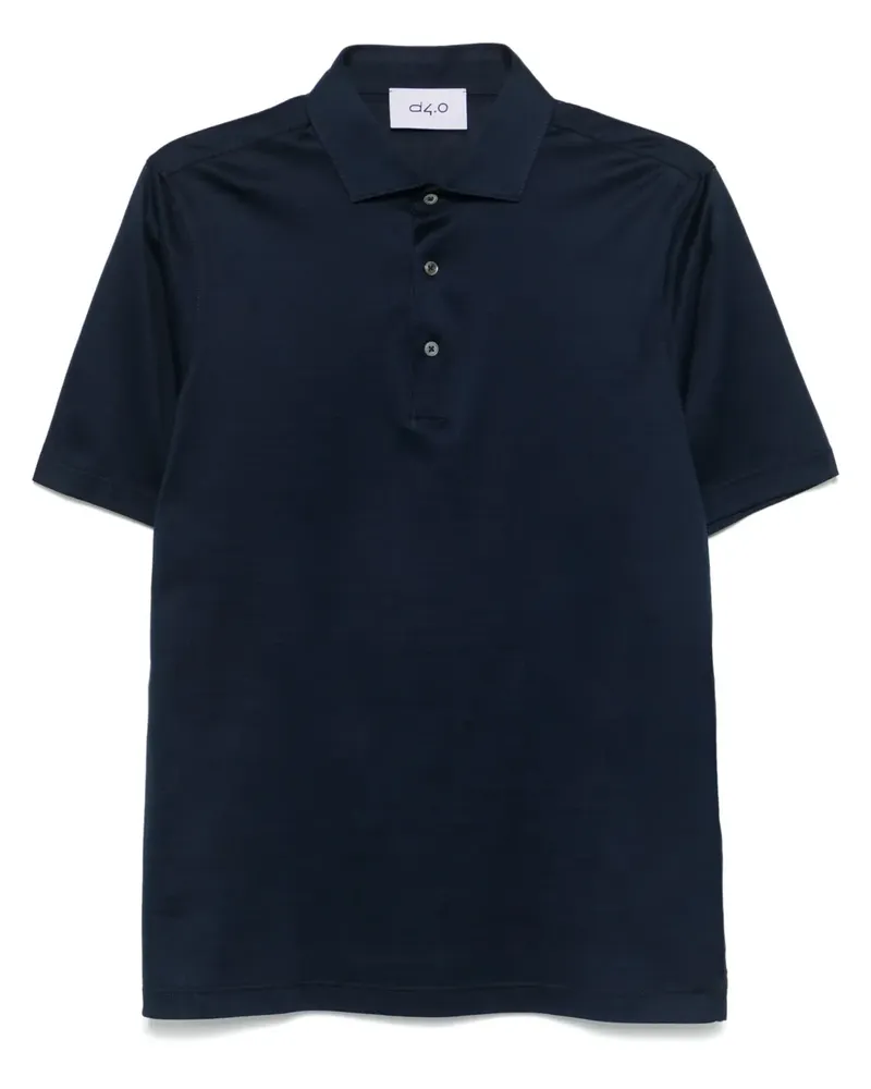 D4.0 Klassisches Poloshirt - Blau Blau