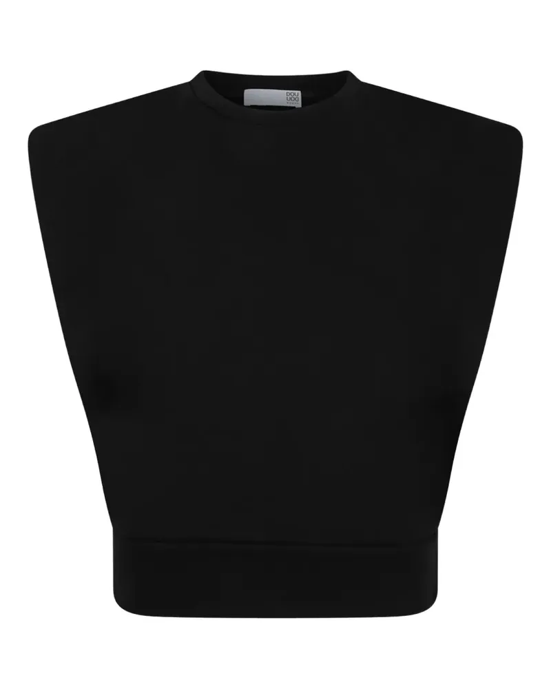 DOUUOD padded-shoulder vest - Schwarz Schwarz