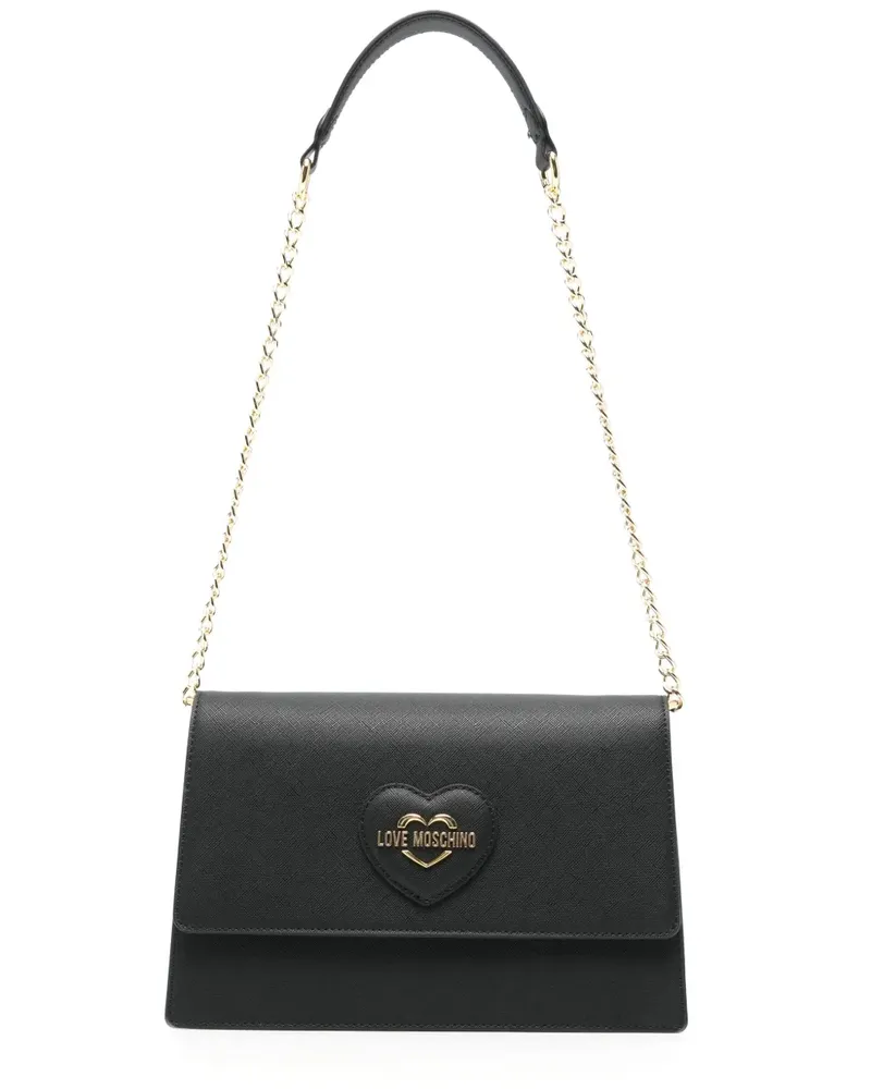 Moschino Schultertasche mit Logo - Schwarz Schwarz