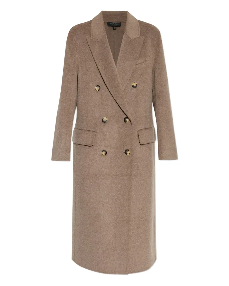 Rag & Bone Doppelreihiger Mantel - Nude Nude