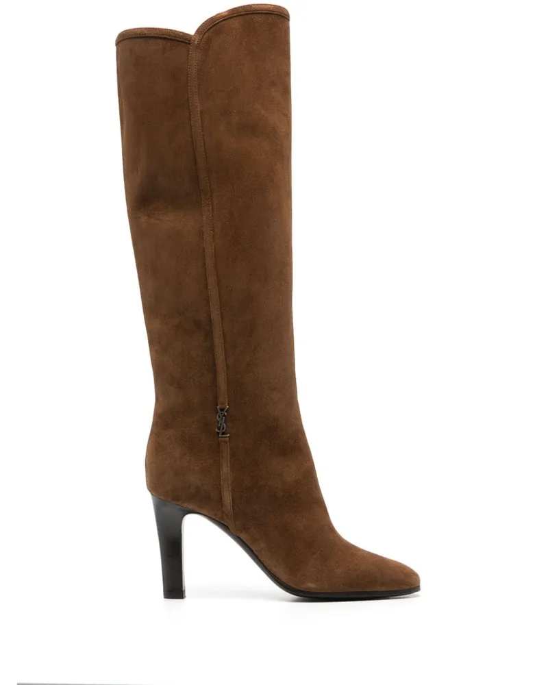 Saint Laurent Jane Stiefel 90mm - Braun Braun