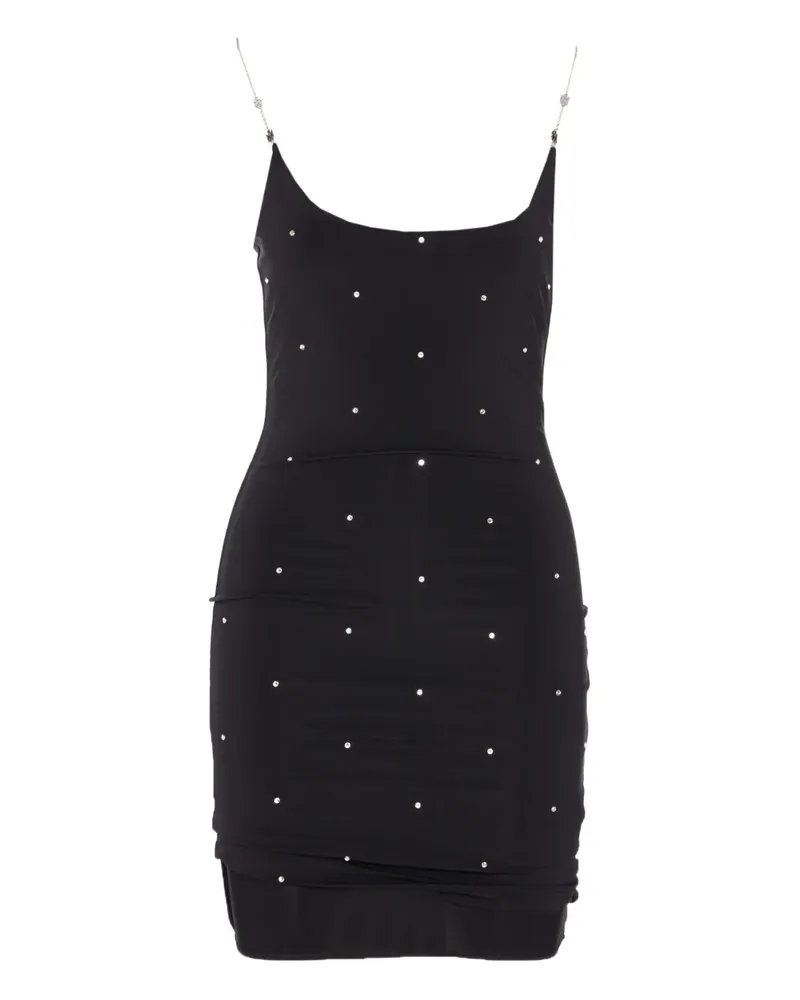 Amiri Minikleid mit Kristallen - Schwarz Schwarz
