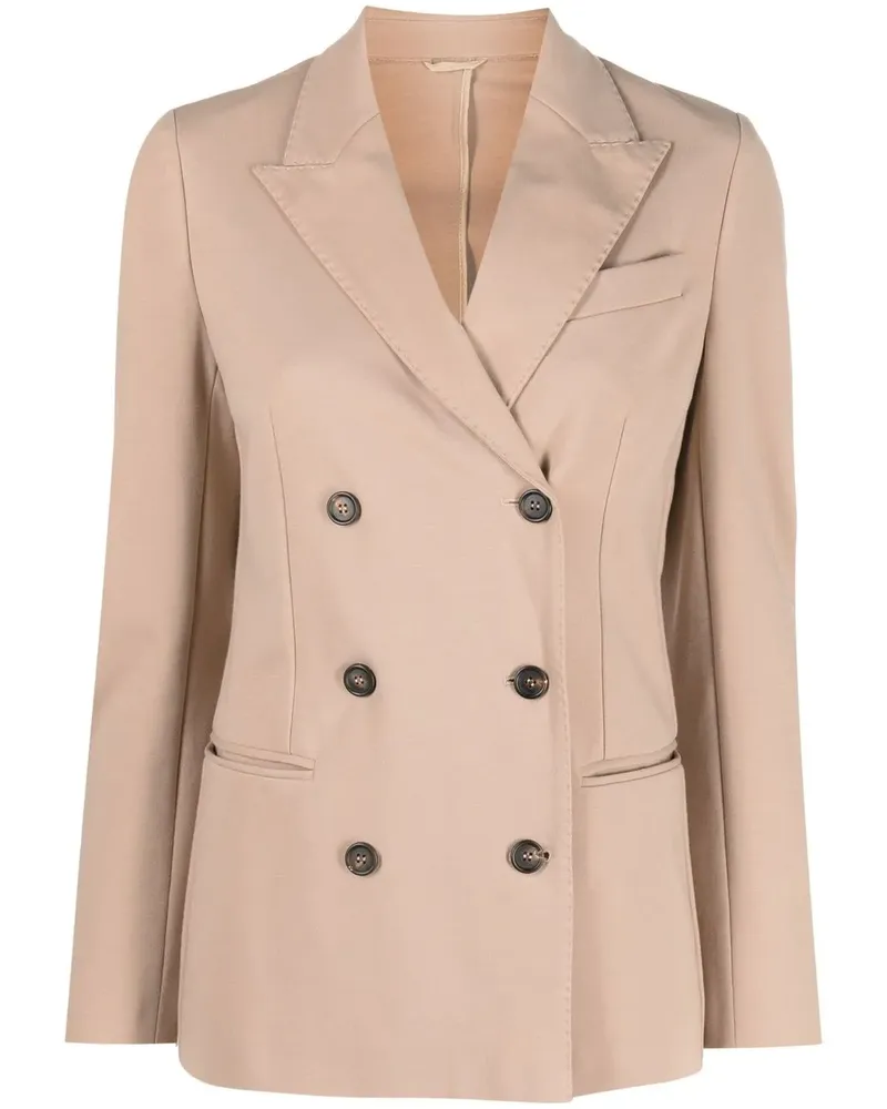 Brunello Cucinelli Doppelreihiger Blazer - Nude Nude