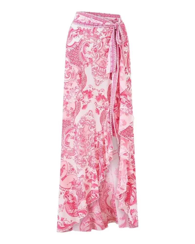 Camilla Livin la Vida Maxirock mit Rosa-Print Rosa