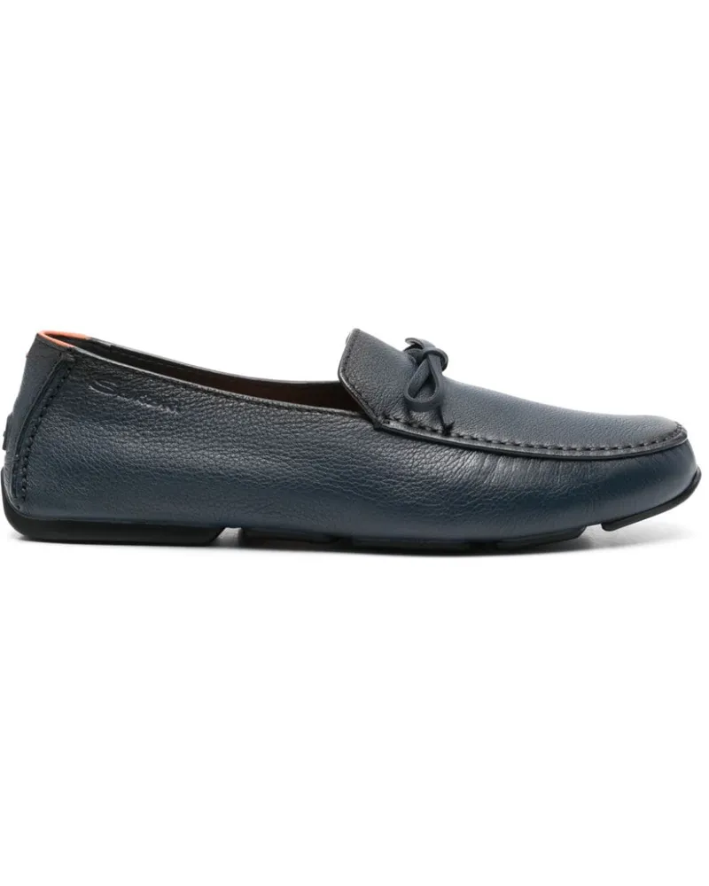 Santoni Loafer mit Schleife - Blau Blau